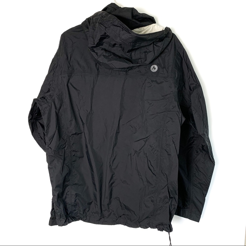 Marmot lightweight black nylon rain jacket large - Picture 3 of 6
